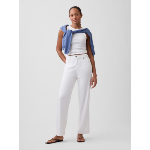 Gap Low Slung Relaxed Straight Soft Crop Jeans