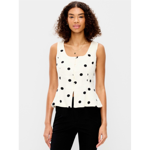 OldNavy Button-Down Linen Blend Top