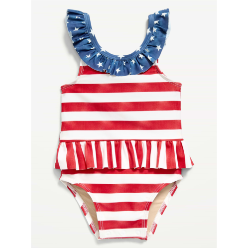 OldNavy Printed Ruffle-Trim One-Piece Swimsuit for Baby