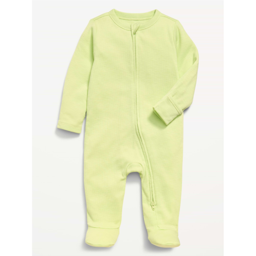 OldNavy Textured Ribbed 2-Way-Zip Sleep & Play Footed One-Piece for Baby
