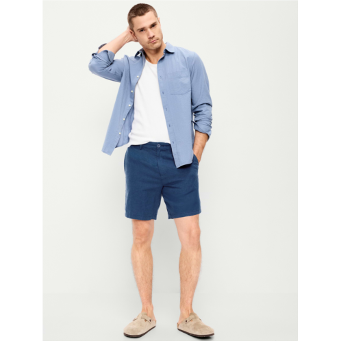 OldNavy Slim Linen-Blend Rotation Chino Shorts -- 8-inch inseam