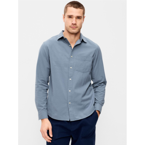 OldNavy Long-Sleeve Seersucker Pocket Shirt