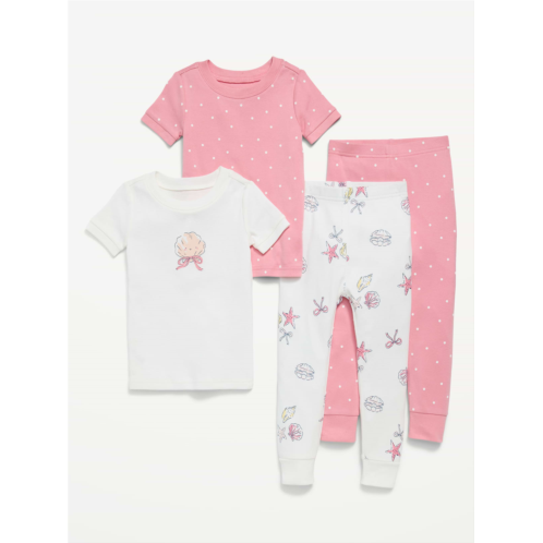 OldNavy Printed Snug-Fit 100% Cotton Pajama 4-Piece for Toddler & Baby