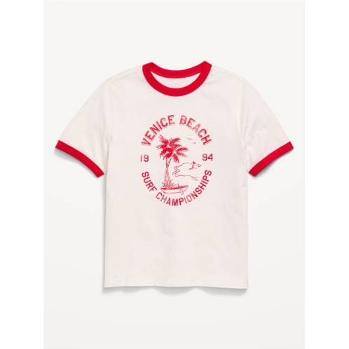 OldNavy Softest Short-Sleeve Ringer Graphic T-Shirt for Boys