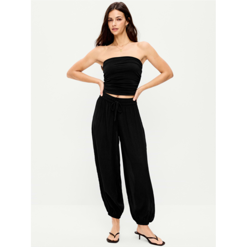 OldNavy High-Waisted Sheer Crinkle Crepe Harem Pants