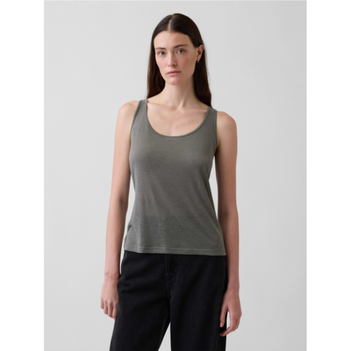 Gap Linen-Blend Tank Top