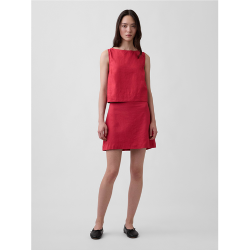 Gap Linen-Blend Mini Skort