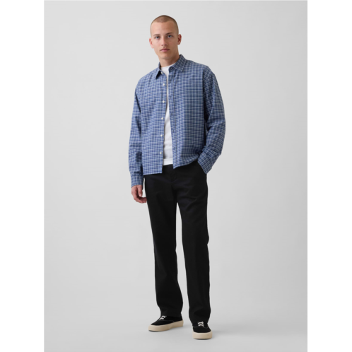 Gap Linen-Cotton Relaxed Straight Trousers