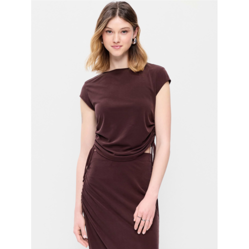 OldNavy Cap-Sleeve Shirred Side Top