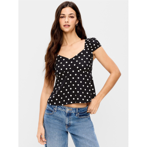 OldNavy Fitted Cap-Sleeve Top