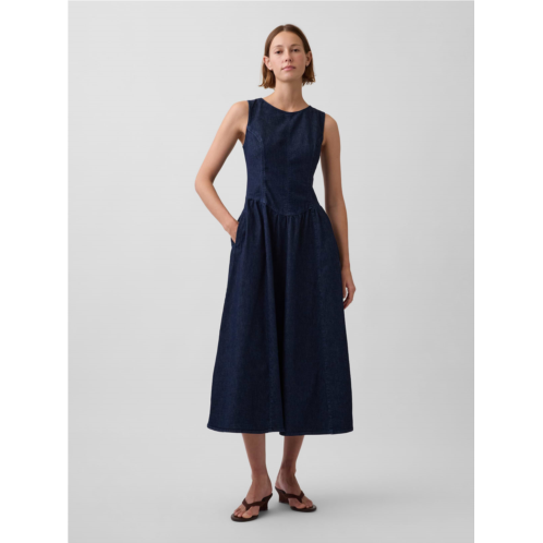 Gap Denim Drop-Waist Midi Dress