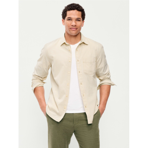 OldNavy Long-Sleeve Seersucker Striped Pocket Shirt