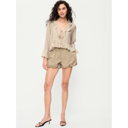 OldNavy Poplin Bubble Hem Shorts