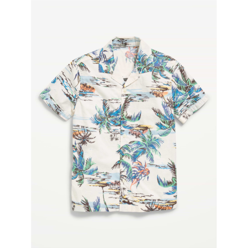 OldNavy Printed Short-Sleeve Poplin Shirt for Boys