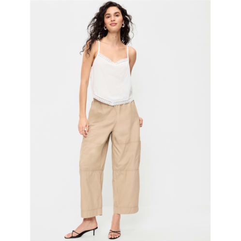 OldNavy Mid-Rise Cropped Barrel-Leg Utility Pants