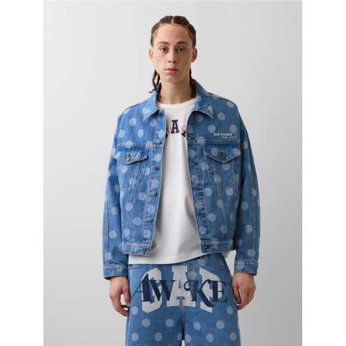 Gap × Awake NY Oversized Dotted Icon Denim Jacket