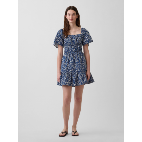 Gap Poplin Flutter-Sleeve Mini Dress