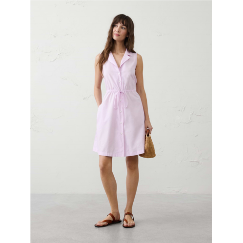 bananarepublic Cinched Poplin Above-Knee Shirtdress