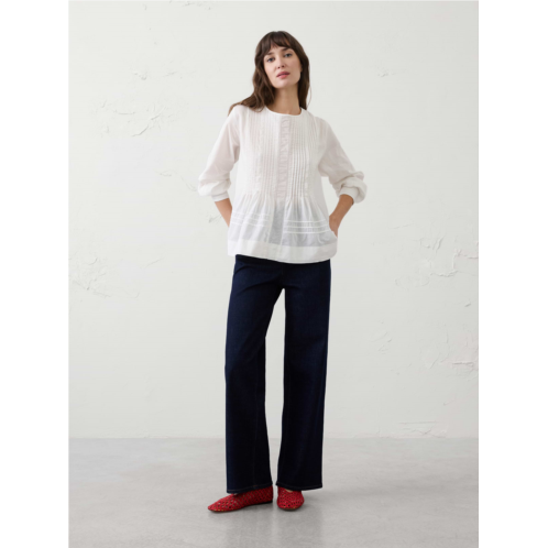 bananarepublic Pintuck Button-Back Top