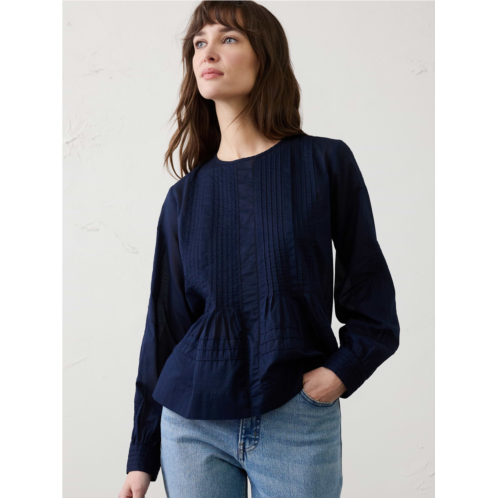 bananarepublic Pintuck Button-Back Top