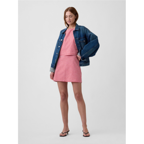 Gap Linen-Blend Pull-On Mini Skirt