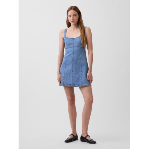 Gap Denim Paneled Mini Dress