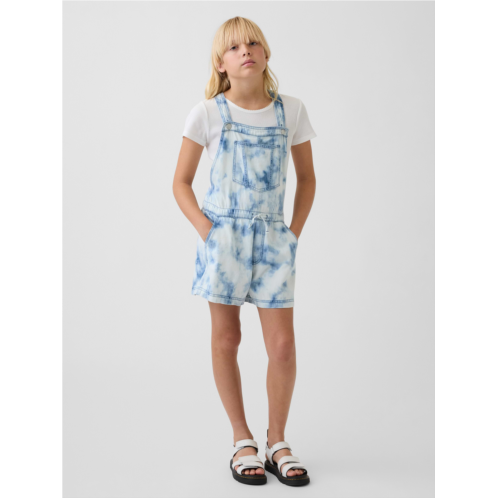 Gap Kids Tie-Dye Denim Relaxed Shortalls