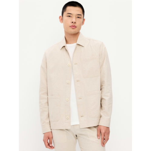 OldNavy Linen-Blend Chore Jacket