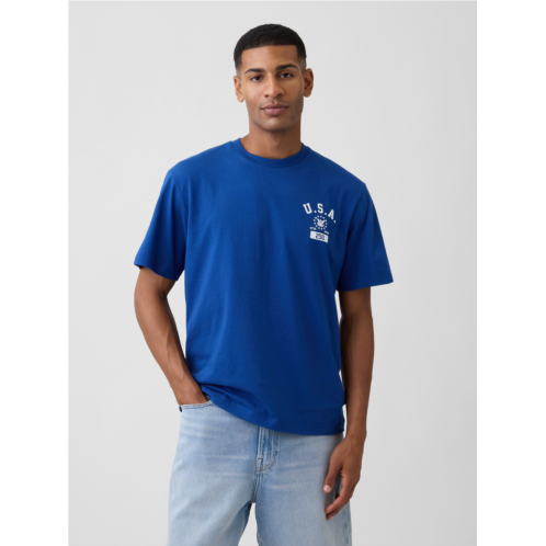 Gap Everyday Soft Relaxed USA Graphic T-Shirt
