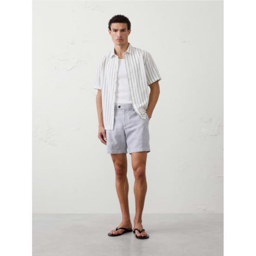bananarepublic Standard-Fit 7 Linen-Blend Short