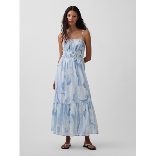Gap Tiered Tie-Back Maxi Dress