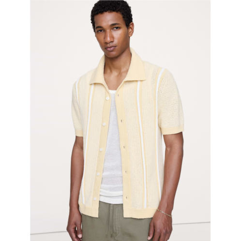 Bananarepublic Textured Stripe Sweater Polo