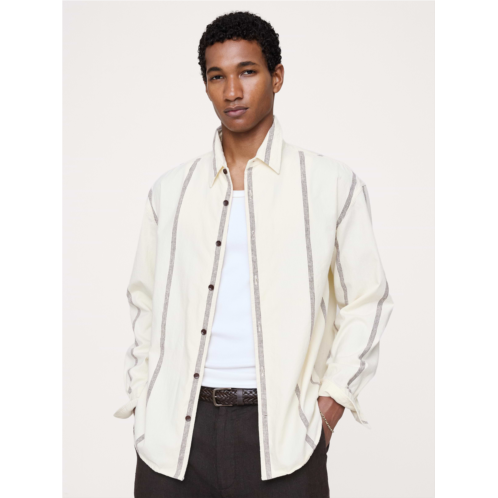 Bananarepublic Relaxed-Fit Cotton-Linen Neps Shirt