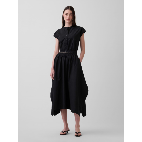 Gap Poplin Midi Handkerchief Skirt