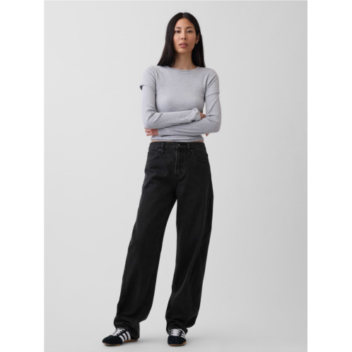 Gap High Rise Barrel Jeans