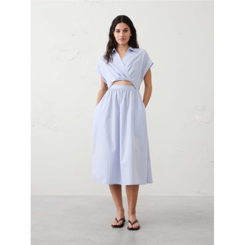 bananarepublic Cutout Poplin Maxi Dress