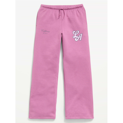OldNavy High-Waisted Graphic Wide-Leg Sweatpants for Girls