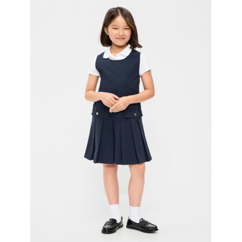 OldNavy School Uniform Sleeveless Twill Dress for Girls