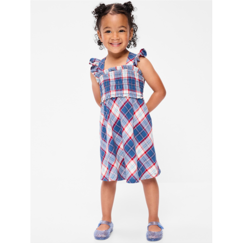 OldNavy Sleeveless Plaid Smocked Dress for Toddler Girls