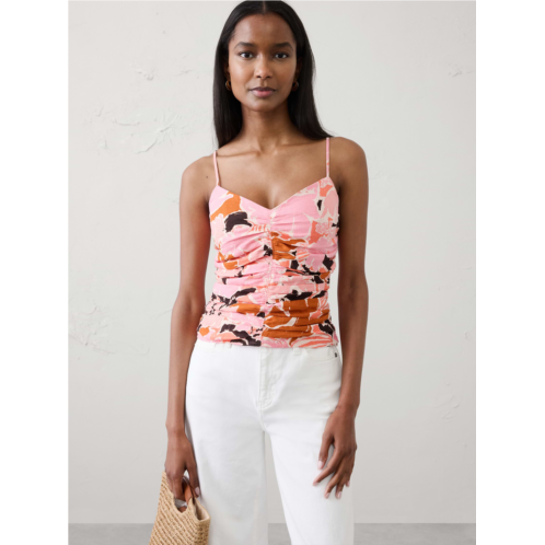 bananarepublic Linen-Blend Strappy Ruched Top