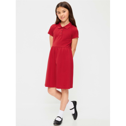 OldNavy School Uniform Fit and Flare Pique Polo Dress for Girls