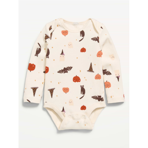 OldNavy Printed Long-Sleeve Ribbed Bodysuit for Baby