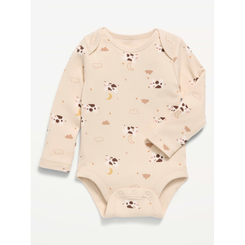 OldNavy Printed Unisex Long-Sleeve Ribbed Bodysuit for Baby
