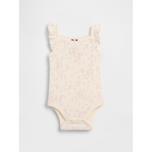 Gap Baby Pointelle Rib Floral Tank Bodysuit