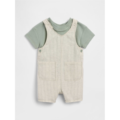 Gap Baby Linen-Cotton Shortall Outfit Set