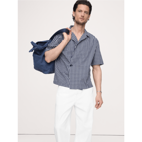 Bananarepublic Relaxed-Fit Double-Breasted Resort Shirt