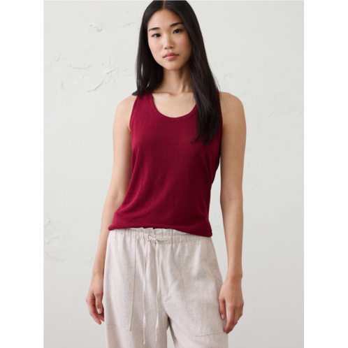 bananarepublic Linen-Blend Scoop-Neck Tank