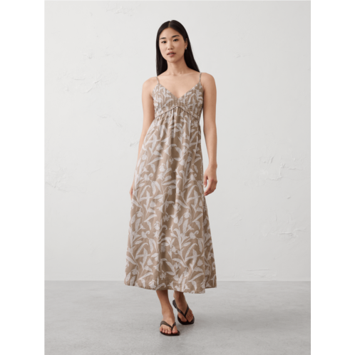 bananarepublic Pleated Voile Long Midi Dress