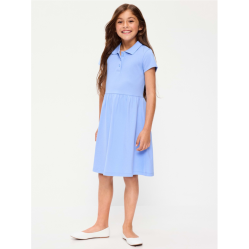 OldNavy School Uniform Fit and Flare Pique Polo Dress for Girls