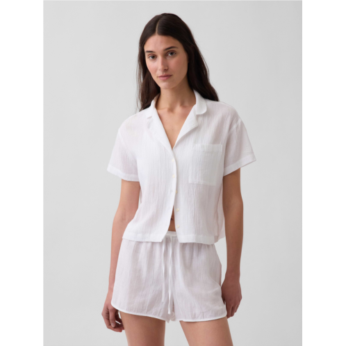 Gap Crinkle Gauze Oversized PJ Shirt